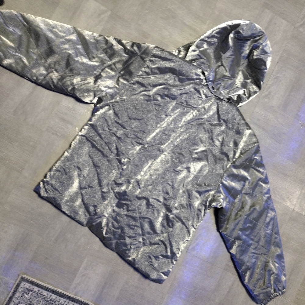 Silver Metallic Warm Winter Jacket - image 6